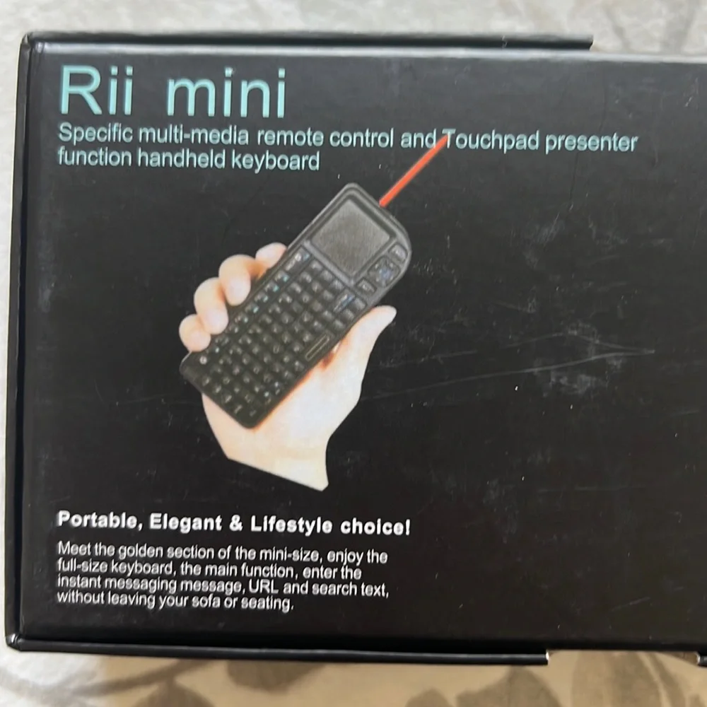 Rii mini - mini wireless keyboard mouse presenter combo with laser pointer 2.4g